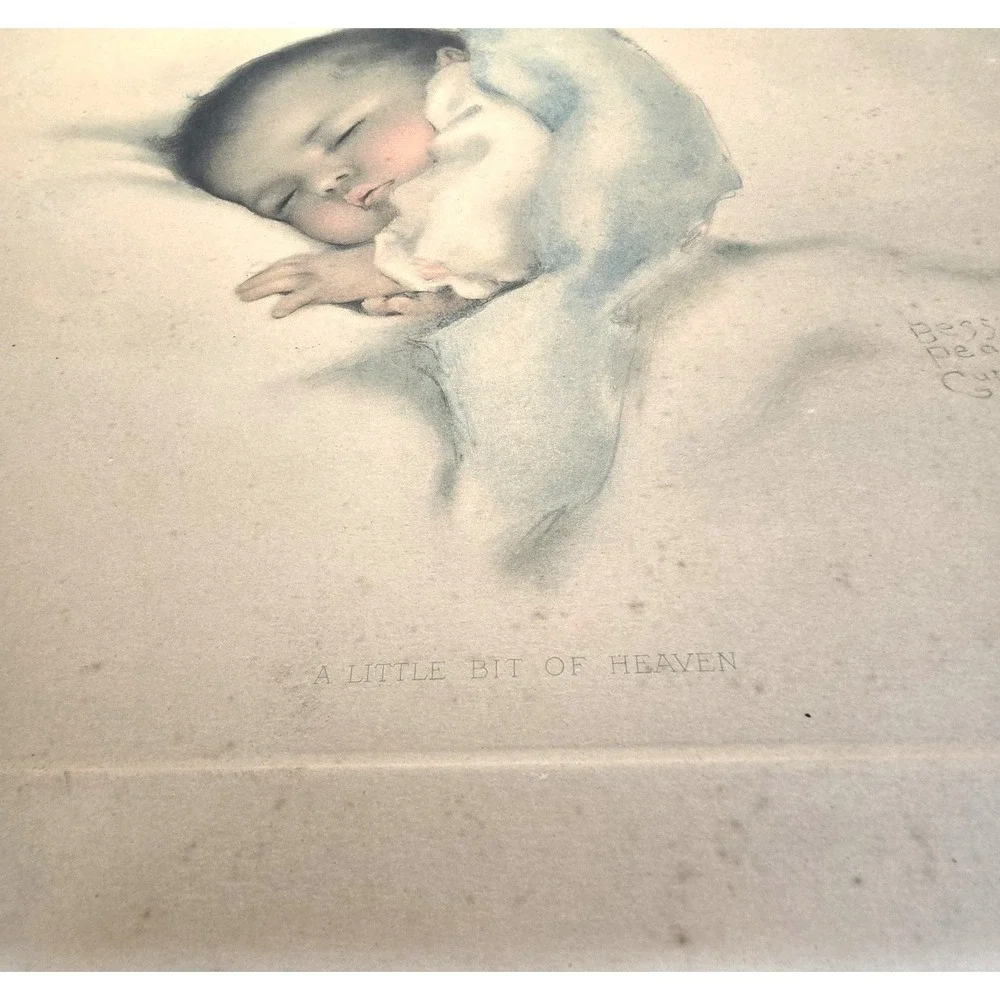 1920‎ Antique 650 Bessie Pease Gutmann A Little Bit of Heaven Original Framed - Picture 15 of 16